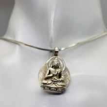 Load image into Gallery viewer, Sitting Sterling Silver Buddha Pendant | 1 1/4" Long | Silver | 1 Charm |