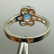 Load image into Gallery viewer, Blue Topaz Sterling Silver Ring Size 7 Natural Square Gemstone USA