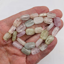 Load image into Gallery viewer, Kunzite 48G Flat Nugget Bead strand | 16x11x5 to 12x10x5mm | Pink, Green, Clear|