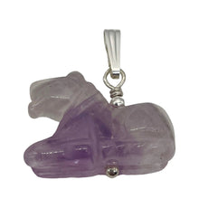 Load image into Gallery viewer, Adorable Pony Amethyst Horse & Sterling Silver Pendant | 1 1/8" Long | 509268AMS