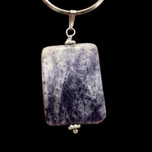 Load image into Gallery viewer, Purple Flower Sodalite Faceted Sterling Silver Pendant } 1 3/4" Long| 1 Pendant|
