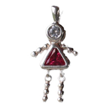 Load image into Gallery viewer, July! Crystal Kid Girl & Silver Pendant 9924Gg