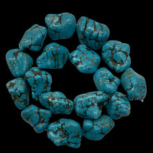 Load image into Gallery viewer, Huge Turquoise Howlite 29x18mm to 17x12mm Nugget Bead Strand 110171C