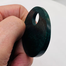 Load image into Gallery viewer, Green African Jade 50mm Pi Circle Pendant Bead