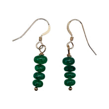 Load image into Gallery viewer, Emerald AAA Gemstone Earrings with 14K Rose Gold Filled Findings| 1" Long "