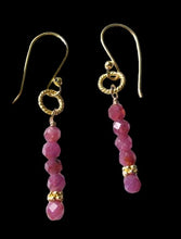 Load image into Gallery viewer, Glam Natural Sapphire and 22K Vermeil Earrings 306618E