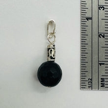 Load image into Gallery viewer, Black Stone Africa Sterling Silver Pendant Matte Black Handmade USA 1 Inch