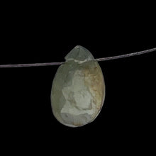 Load image into Gallery viewer, Natural Grey Blue Sapphire Faceted Briolette Bead | 1.7 ct | 10x6x3mm |