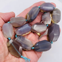 Load image into Gallery viewer, Chrysocolla Agate Faceted Free Form | 29x18x15 to 35x19x12mm | Lavender Clear |