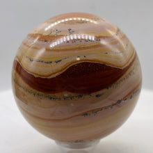 Load image into Gallery viewer, Mookaite Magic Sphere | 75mm (3") | 583g (20.6oz) | Pink White | 1 Specimen |