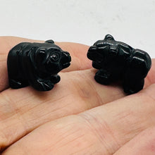Load image into Gallery viewer, Adorable! Hand Carved Onyx Panda Bear Beads | 19x14x10mm | Black