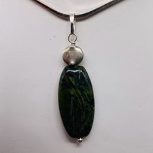 Load image into Gallery viewer, British Columbia Jade Sterling Silver Pendant | Green | 1 3/4" Long | 1 Pendant|
