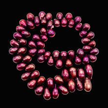 Load image into Gallery viewer, Radiant Raspberry 9.5x8.5mm to 19x9mm Teardrop Briolette Pearl Strand 110131A