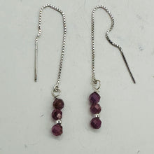 Load image into Gallery viewer, Glam Natural Sapphire & Silver Earrings 306618D