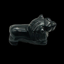 Load image into Gallery viewer, Hematite Lion Animal Figurine Worry Stone | 24x17x11mm | Silver Black