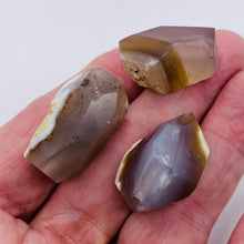 Load image into Gallery viewer, Chrysocolla Agate Faceted Free Form 3 Beads| 30x17 to 28x15mm | Lavender Clear |