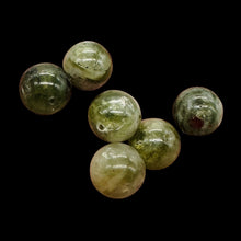 Load image into Gallery viewer, Mossy Aquamarine Round Bead Parcel | 10mm | Green, Clear | 6 Beads |