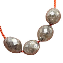 Load image into Gallery viewer, 4 Natural Platinum Silver Diamond 2.75cts Beads 9314X