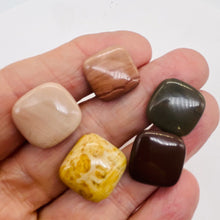 Load image into Gallery viewer, 5 Imperial Jasper 20x18x6mm Square Coin Beads 10259P