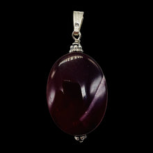 Load image into Gallery viewer, Mookaite Deep Sunset Sterling Silver Oval Pendant | 1 1/2" Long | Maroon White |