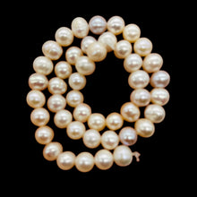 Load image into Gallery viewer, Huge 9 to 10mm Natural Rich Cream Pearl Strand 103434C