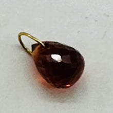 Load image into Gallery viewer, Fiery Orange Sapphire 18K Briolette Bead Pendant | 5x4mm | .7 ct |