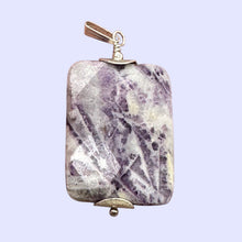 Load image into Gallery viewer, Purple Flower Sodalite Faceted Sterling Silver Pendant } 1 3/4" Long| 1 Pendant|
