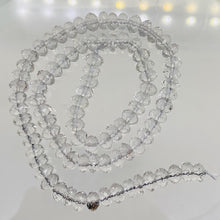 Load image into Gallery viewer, Quartz Clear Faceted Rock Crystal Rondelle Strand | 8x5mm | Clear | 90 Beads |