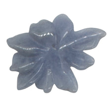 Load image into Gallery viewer, Chalcedony 18ct Hand Carved Flower Pendant | 30x26x4mm | Blue | 1 Pendant Bead |