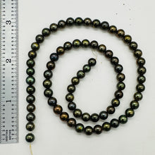 Load image into Gallery viewer, Fresh Water Pearls 16" Strand Round Pearls | 6mm | Dark Green, Red | 1 Strand |
