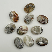 Load image into Gallery viewer, 3 Premium Crazy Lace Agate Oval Focal Beads 4581
