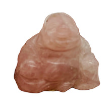 Load image into Gallery viewer, Buddha Carved Rose Quartz Figurine | 1 Figurine | | 2 1/4 x 1 1/2" | Pink