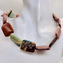 Load image into Gallery viewer, Exotic Imperial Jasper 25x18x5mm Bead Strand 110272