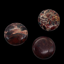 Load image into Gallery viewer, Red 3 Brecciated Jasper 20mm Coin Beads 009568
