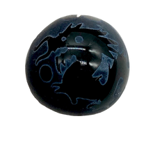 Load image into Gallery viewer, 1 Etched Dragon Phoenix Sardonyx 20mm Bead 10277 | 20mm | Black and White