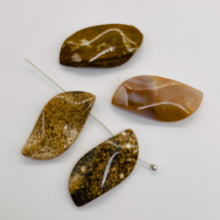Load image into Gallery viewer, Ocean Jasper Wavy Pendant Beads - Assorted Colors | 31x16x5mm | 4 Beads |