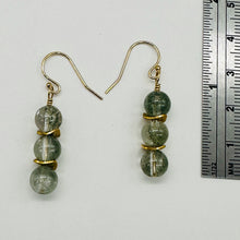Load image into Gallery viewer, Sparkling Actinolite Quartz 14K Gold Filled Earrings | 1 1/2" long | 1 Pair |