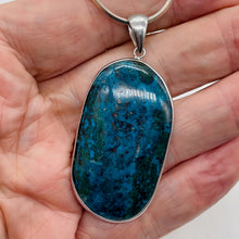 Load image into Gallery viewer, Chrysocolla Sterling Silver Oval Pendant| 2 1/8" Long | Blue, Green | 1 Pendant|