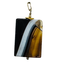 Load image into Gallery viewer, Semi Precious Stone Jewelry Sardonyx Agate Pendant Necklace 14Kgf | 1 3/4" Long|