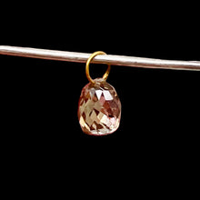 Load image into Gallery viewer, 0.5cts Champagne Diamond Briolette 18K White Gold Pendant | 5x4mm |