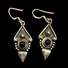Load image into Gallery viewer, Stellar! Black Onyx Sterling Silver Drop/Dangle Earrings | 1 1/2" Long |