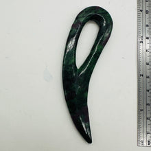 Load image into Gallery viewer, Ruby Zoisite Comma Pendant Bead | 94x28x6mm | Green, Red | 1 Pendant Bead |