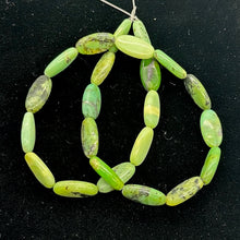 Load image into Gallery viewer, Shockingly Rare Chrysoprase Oval Bead 19x9x5mm Strand 108454