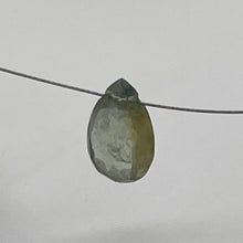 Load image into Gallery viewer, Natural Grey Blue Sapphire Faceted Briolette Bead | 1.7 ct | 10x6x3mm |