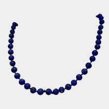 Load image into Gallery viewer, Lapis Lazuli Necklace Knotted on Silk | Round | 30" Long | Blue | 1 Necklace |