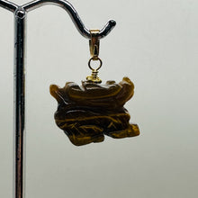 Load image into Gallery viewer, Powerful Tiger's Eye Winged Dragon 14K Yellow Gold Filled Pendant | Bronze |