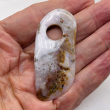 Load image into Gallery viewer, Peruvian Opal 15g Abstract Cut | 56x29x6mm | White. Gray, Pink | 1 Pendant Bead|