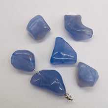Load image into Gallery viewer, Chalcedony Gemstone 49g Nugget Beads | 33x19x13 to 19x17x13mm | Blue | 6 Beads |