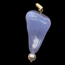 Load image into Gallery viewer, Blue Chalcedon Sterling Silver Designer Pendant | 2" Long | Blue | 1 Pendant |