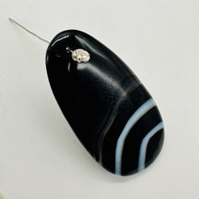 Load image into Gallery viewer, Sardonyx Focal Pendant Bead | Black, White | 64x34x6mm | 1 Bead |